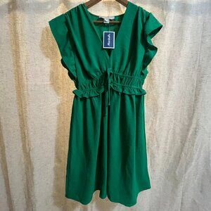 Knee Length Dress - Green